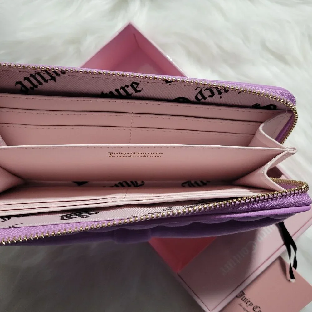 Juicy Couture Velour Quilted Wallet